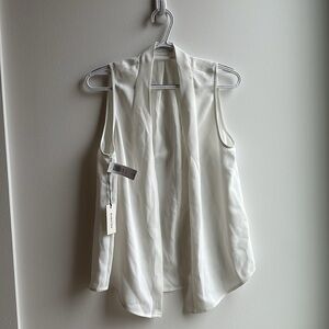NWT White Aritzia Sleeveless Power Blouse